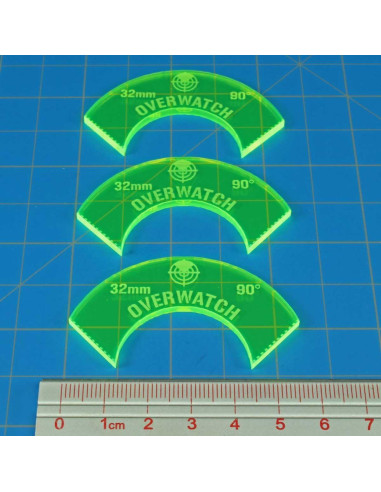 Tokens de Overwatch LITKO 32mm Verde Fluorescente - Paquete de 3