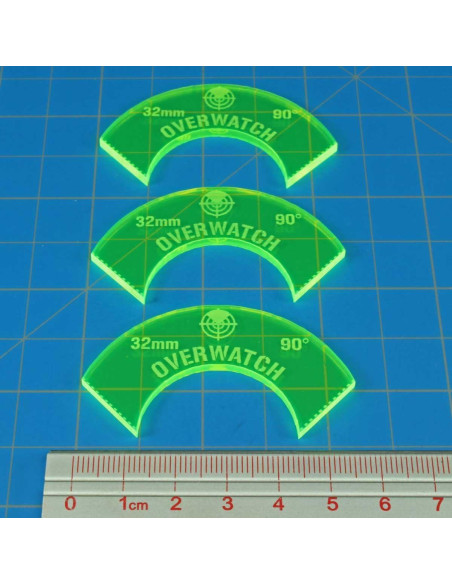 Tokens de Overwatch LITKO 32mm Verde Fluorescente - Paquete de 3