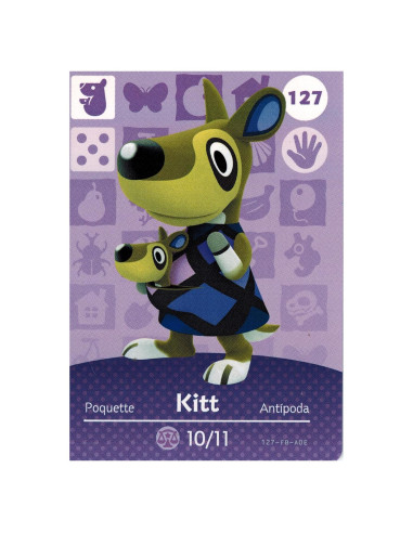 Tarjeta Amiibo Kitt 127/200 Nintendo Animal Crossing