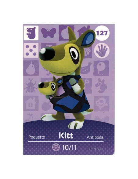 Tarjeta Amiibo Kitt 127/200 Nintendo Animal Crossing
