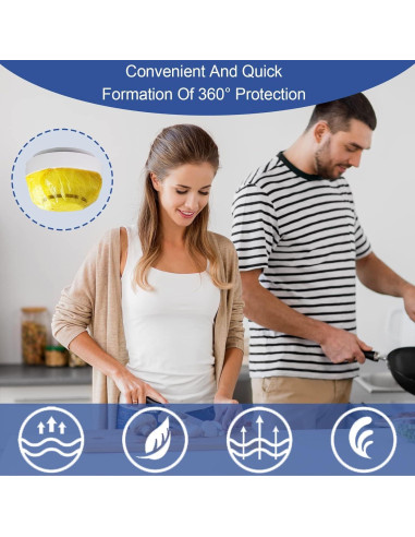 40 Cubiertas de Detector de Humo Dxmimer Azul Reutilizables