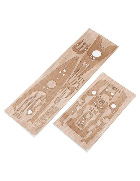 Cubierta de Madera Tamiya Bismarck 1:350 Mejorada