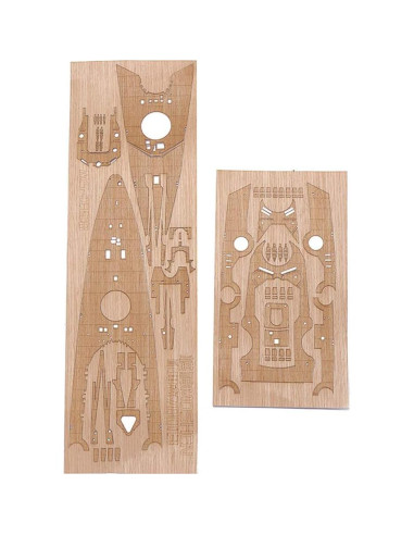 Cubierta de Madera Tamiya Bismarck 1:350 Mejorada