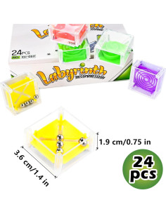 Juego de Laberinto IQ Balance GOLDGE - 24 Mini Cubos 3D 2