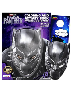 Conjunto Libro para Colorear Black Panther Marvel Niños 4-8 Años