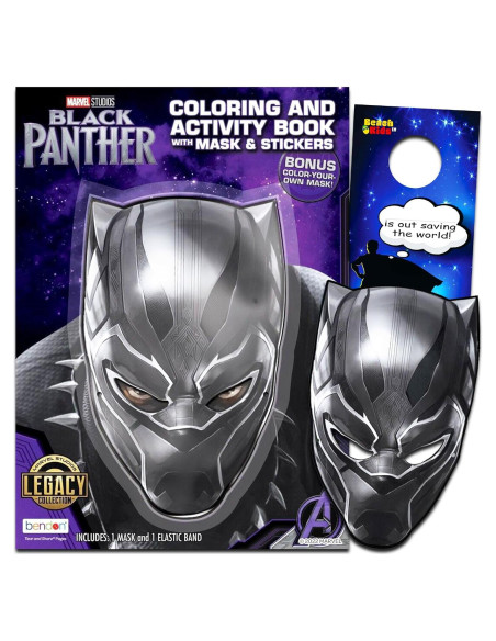 Conjunto Libro para Colorear Black Panther Marvel Niños 4-8 Años