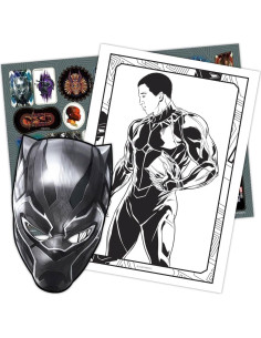 Conjunto Libro para Colorear Black Panther Marvel Niños 4-8 Años 2
