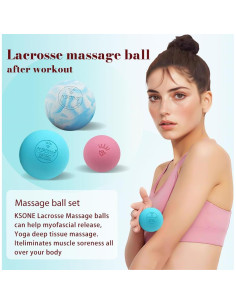 Set de 2 Pelotas de Masaje KSONE - Lacrosse y Suave 2
