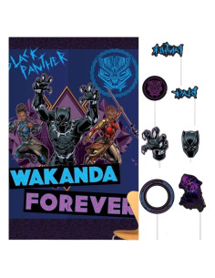 Decoración Multicolor Pantera Negra Amscan 2.06 m x 1.43 m