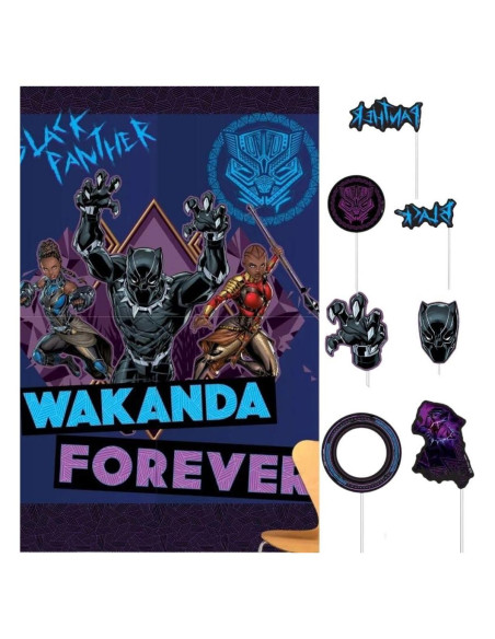 Decoración Multicolor Pantera Negra Amscan 2.06 m x 1.43 m