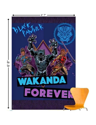 Decoración Multicolor Pantera Negra Amscan 2.06 m x 1.43 m