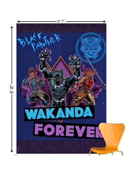 Decoración Multicolor Pantera Negra Amscan 2.06 m x 1.43 m