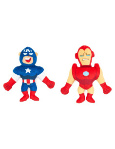 Juguetes de Peluche para Perros ZippyPaws Marvel - Capitán América e Iron Man