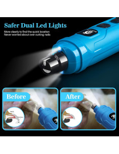 Molinillo de Uñas Eléctrico Bousnic con 2 Luces LED - Silencioso y Potente 2