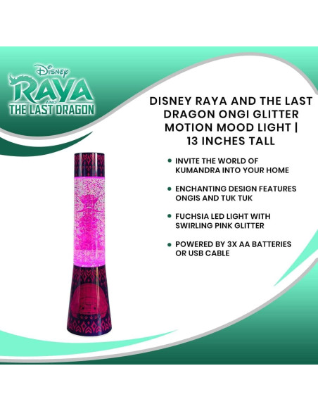 Lámpara de Mesa LED Disney Raya y el Último Dragón 33 cm