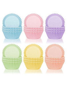 Forros de Cupcake Desechables Whaline 300 Pcs Colores Pastel