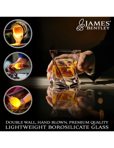 Set de 2 Vasos de Whisky James Bentley STAR 207ml Cristal