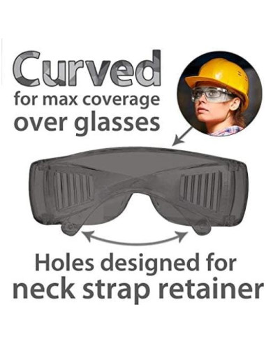 Gafas de Seguridad Bison Life Diamont Ventiladas Gris - 6 Pares