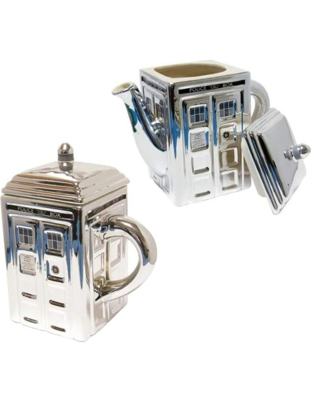 Juego de Tetera y Taza Doctor Who TARDIS Cerámica 3D