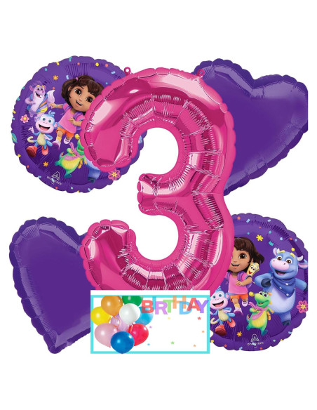 Globos de Cumpleaños Anagram Dora La Exploradora 5 Piezas