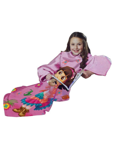 Manta con Mangas Dora La Exploradora - Talla Juvenil Rosa