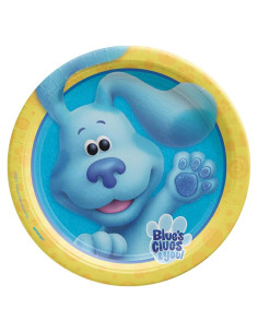 Platos de Papel Redondos Amscan Blues Clues - 22.86 cm - 8 Unidades