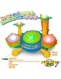 Batería de Jazz para Niños KidsVoiceToys con Canciones y Juegos 2