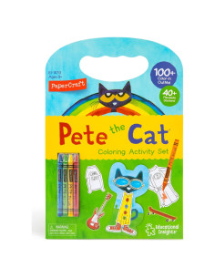 Conjunto de muñeca de papel para colorear Pete el Gato - Educational Insights, 144 piezas