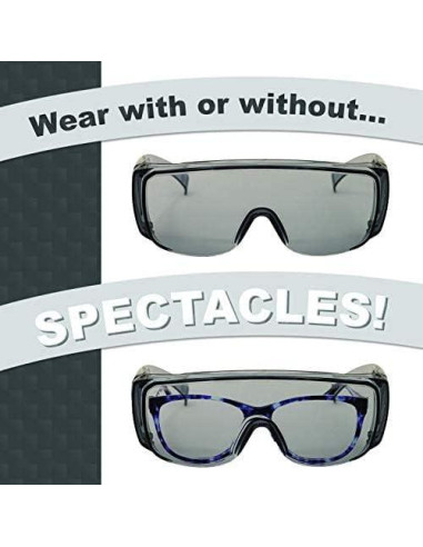 Gafas de Seguridad Bison Life Diamont Ventiladas Gris - 6 Pares