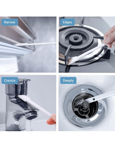 40 Cepillos Desechables Lumkew para Limpieza de Esquinas