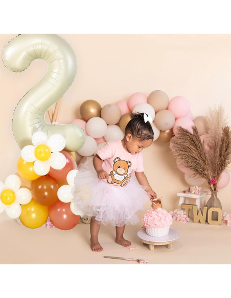 Decoraciones de Fiesta Daisy Two Groovy 70pcs Globos Boho