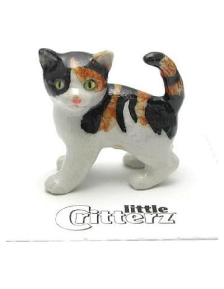 Figura de Porcelana Miniatura Gato Calico Holly - Little Critterz
