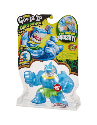 Figura de Acción Goo Jit Zu Thrash el Tiburón Poder Dino 13.9 cm