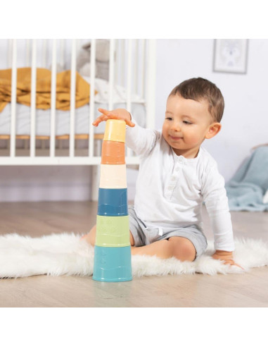 Tazas Apilables Little Smoby Green - 6 Piezas 40 cm