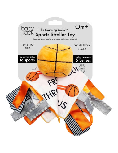 Juguete de Etiqueta para Bebés Baby Jack - Baloncesto NBA - Suave y Seguro - Libre de BPA