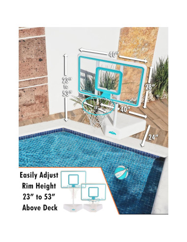 Aro de Baloncesto para Piscina Dunn-Rite Splash & Shoot 18"