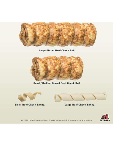 Rollos de Mejilla de Res Redbarn 25 Unidades Glaseados Pollo Zanahoria