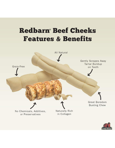 Rollos de Mejilla de Res Redbarn 25 Unidades Glaseados Pollo Zanahoria