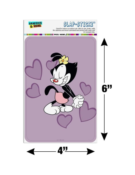 Adhesivo Animaniacs Corazones de Puntos 15.24x10.16 cm