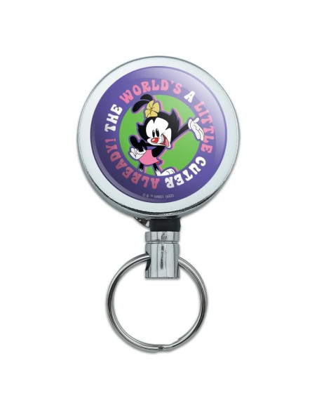 Soporte Retráctil de Metal Animaniacs con Clip para Cinturón