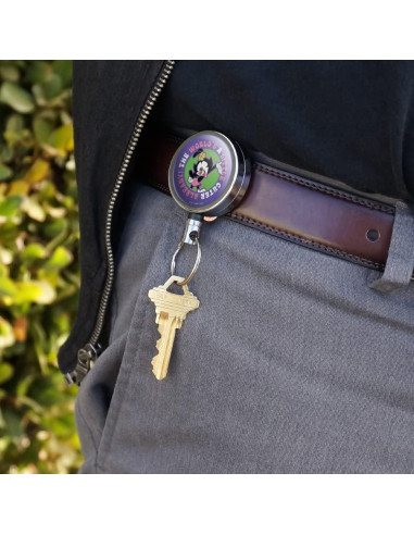 Soporte Retráctil de Metal Animaniacs con Clip para Cinturón