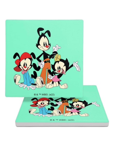 Conjunto de 2 Posavasos Cerámicos Animaniacs 9.9 cm
