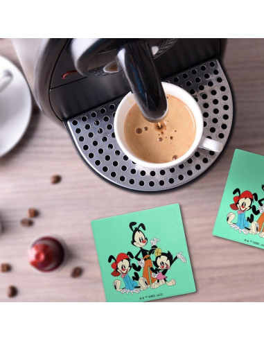 Conjunto de 2 Posavasos Cerámicos Animaniacs 9.9 cm