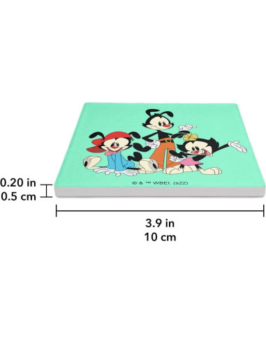 Conjunto de 2 Posavasos Cerámicos Animaniacs 9.9 cm