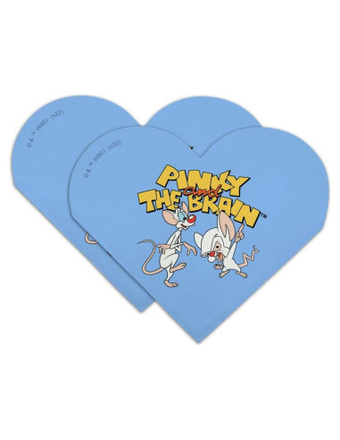 Marcador de Páginas de Cuero Sintético Corazón Pinky y Cerebro - Set de 2