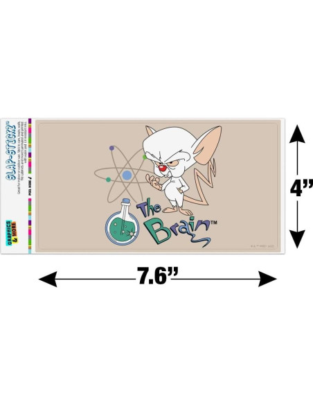 Adhesivo Pinky y El Cerebro - Graphics and More 19.3x10.2cm