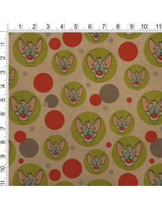 Papel de Regalo Kraft Rosa Pinky y El Cerebro 91x183cm 2