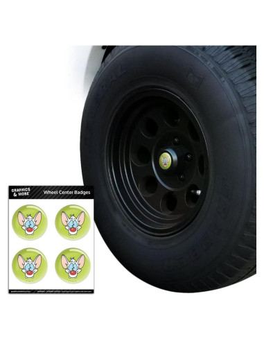 Calcomanías de Tapa de Rueda Pinky y el Cerebro - Graphics & More