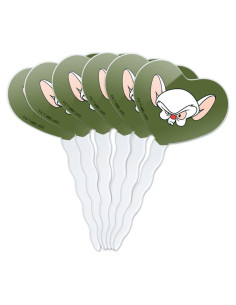 Set de 6 Palillos Decorativos Corazón Pinky y el Cerebro