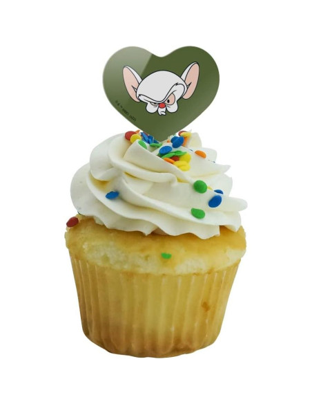 Set de 6 Palillos Decorativos Corazón Pinky y el Cerebro